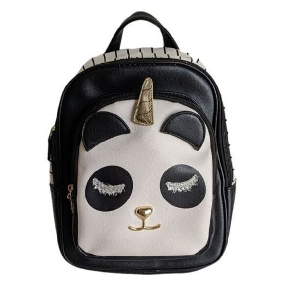 Luv Betsey by Betsey Johnson Bag Unicorn Backpack Black Black & White Style - Picture 1 of 12